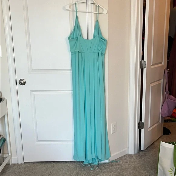 David's Bridal Turquoise Gown - Picture 4 of 7
